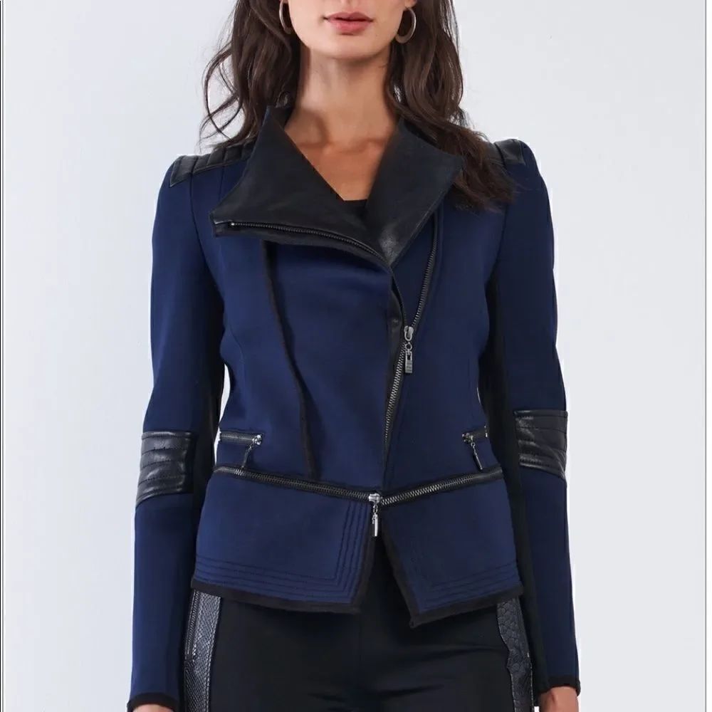 Vegan Leather Fall Moto Jacket - Picture 2 of 8